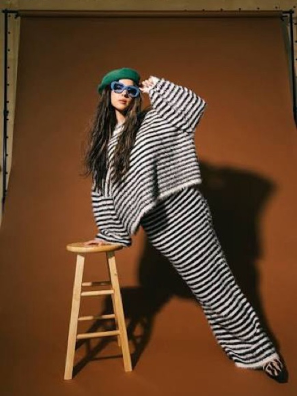 Dressed in LALA - Love Sick Fuzzy Striped Sweater